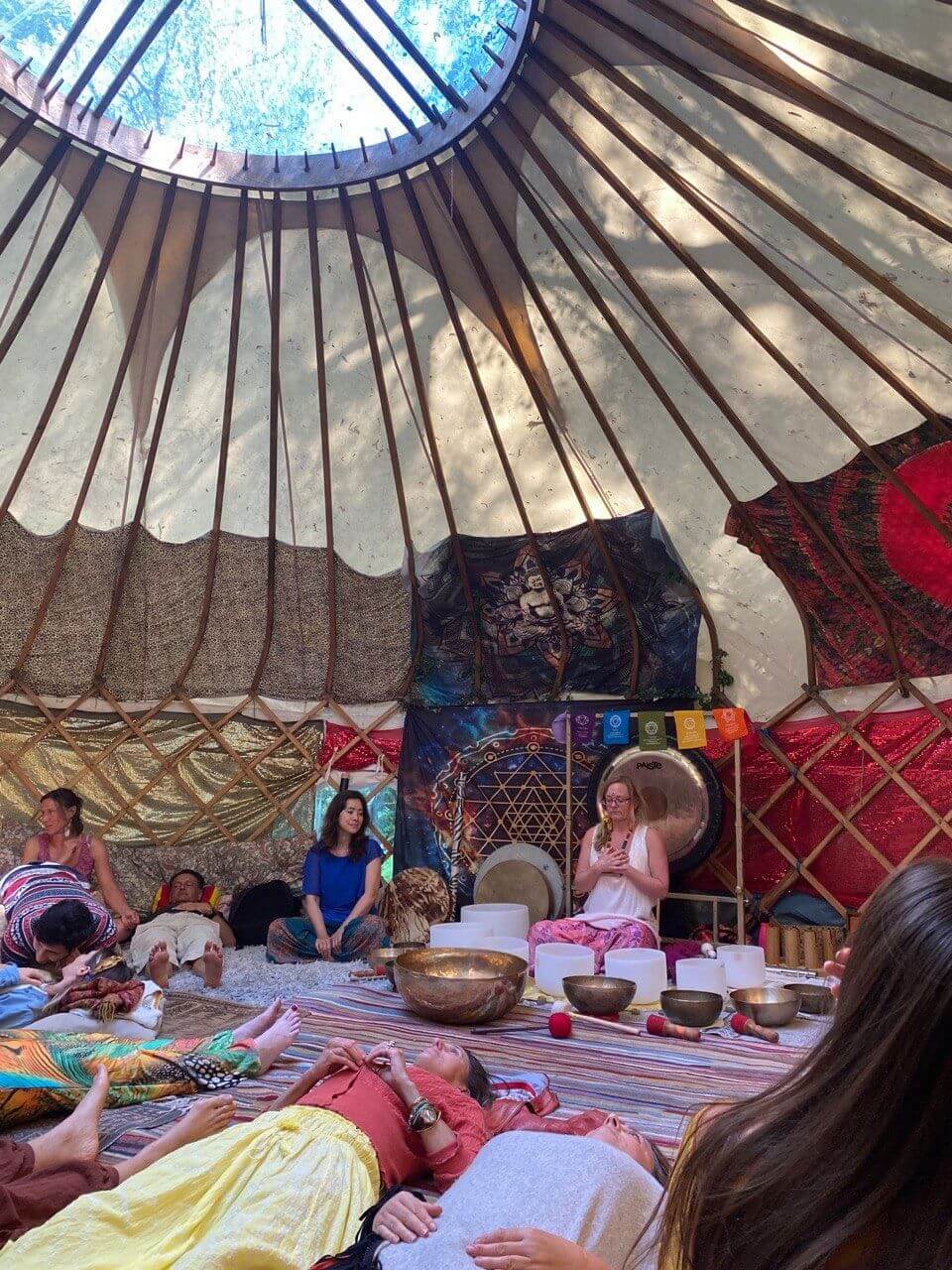 sound baths and meditation at Medicine Festival 2023