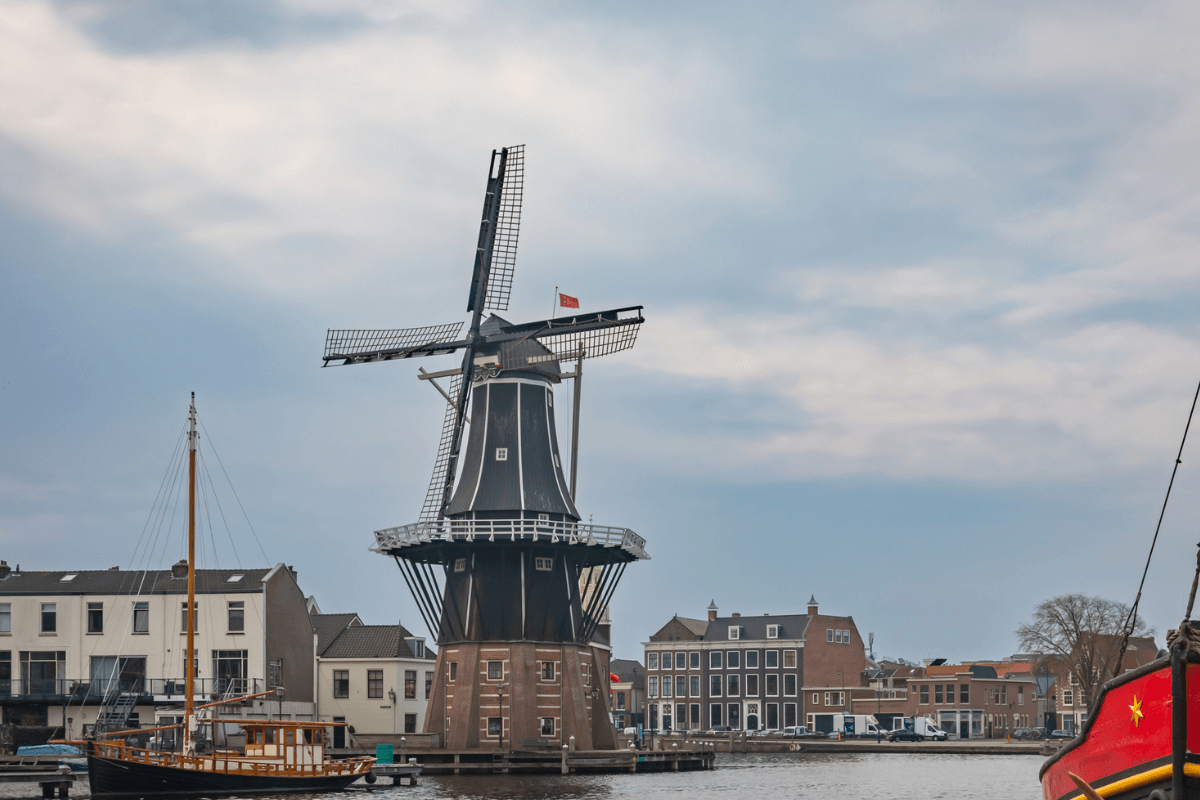 De Adriaan windmill on the river Spaarne