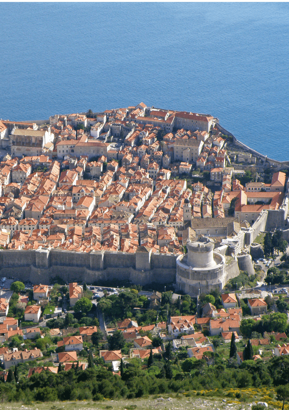 views of Dubrovnik from Mt Srd