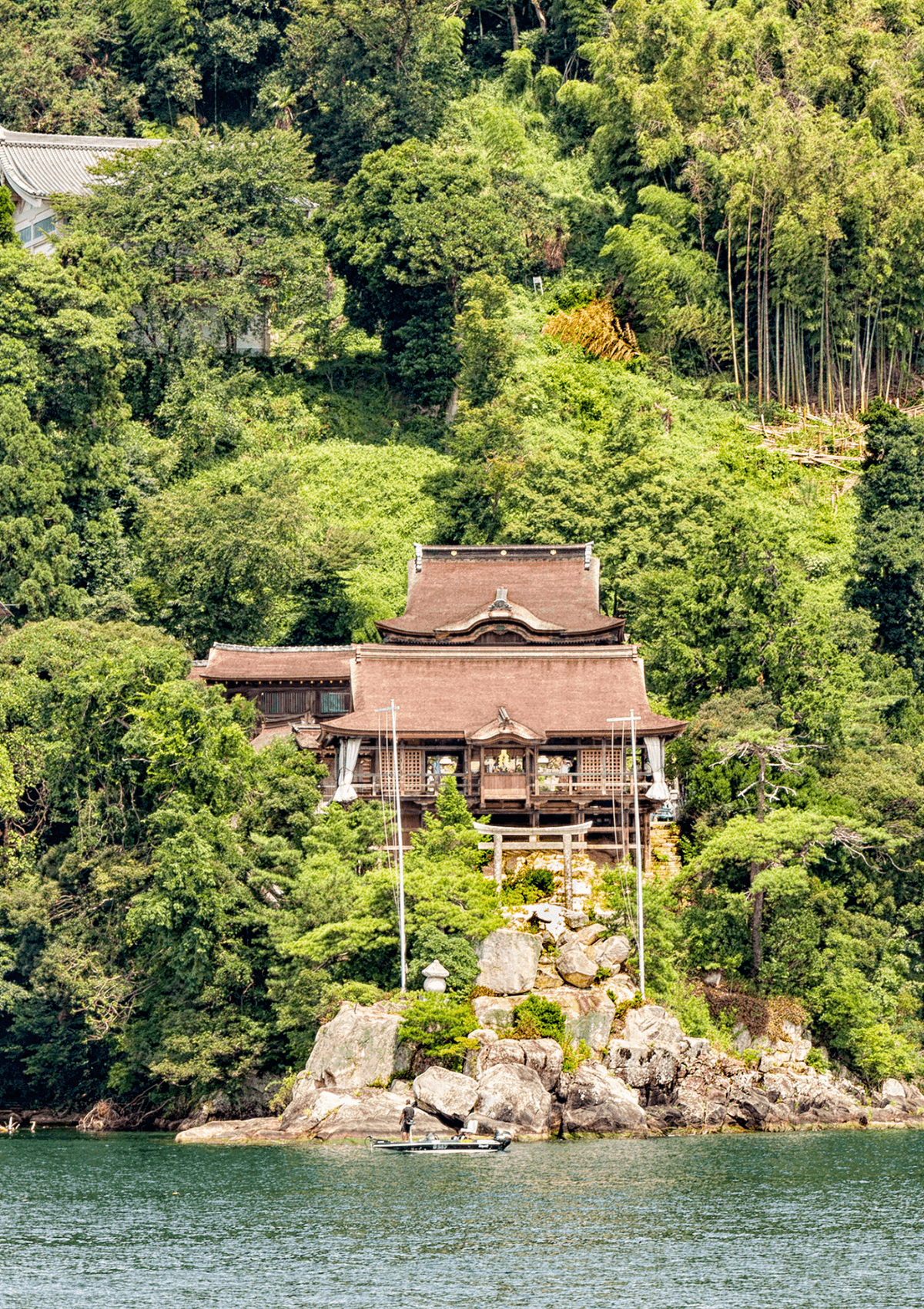 Chikubushima island is a top place to visit near Lake Biwa