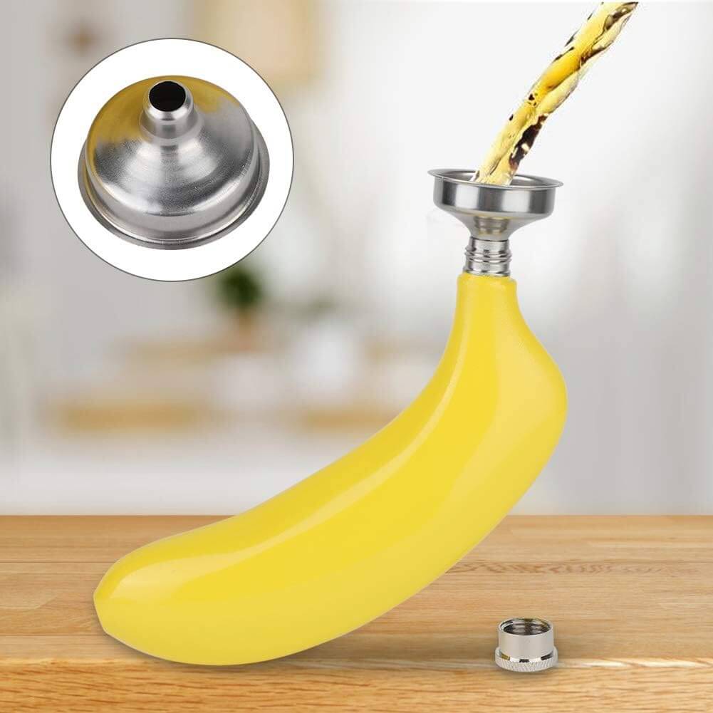 a fake banana for filling with liquid