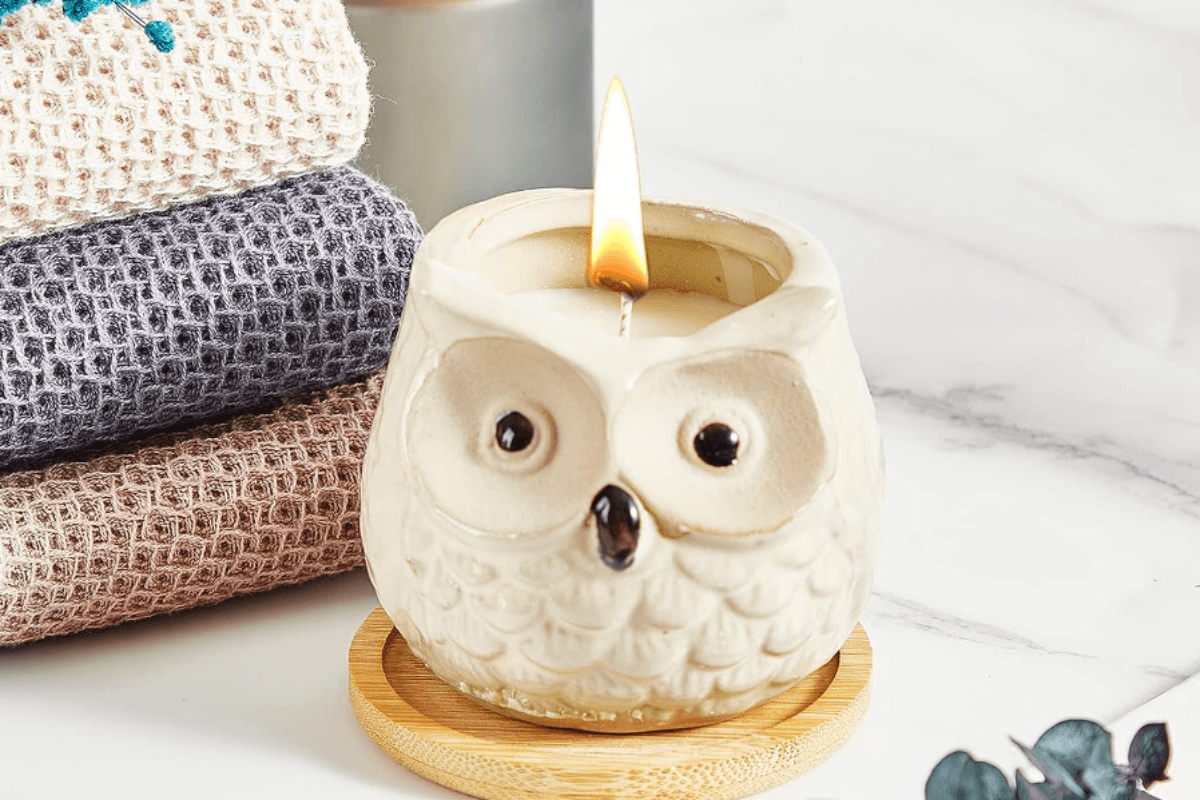 owl candles are some of the best gift ideas for girlfriends who love outdoors