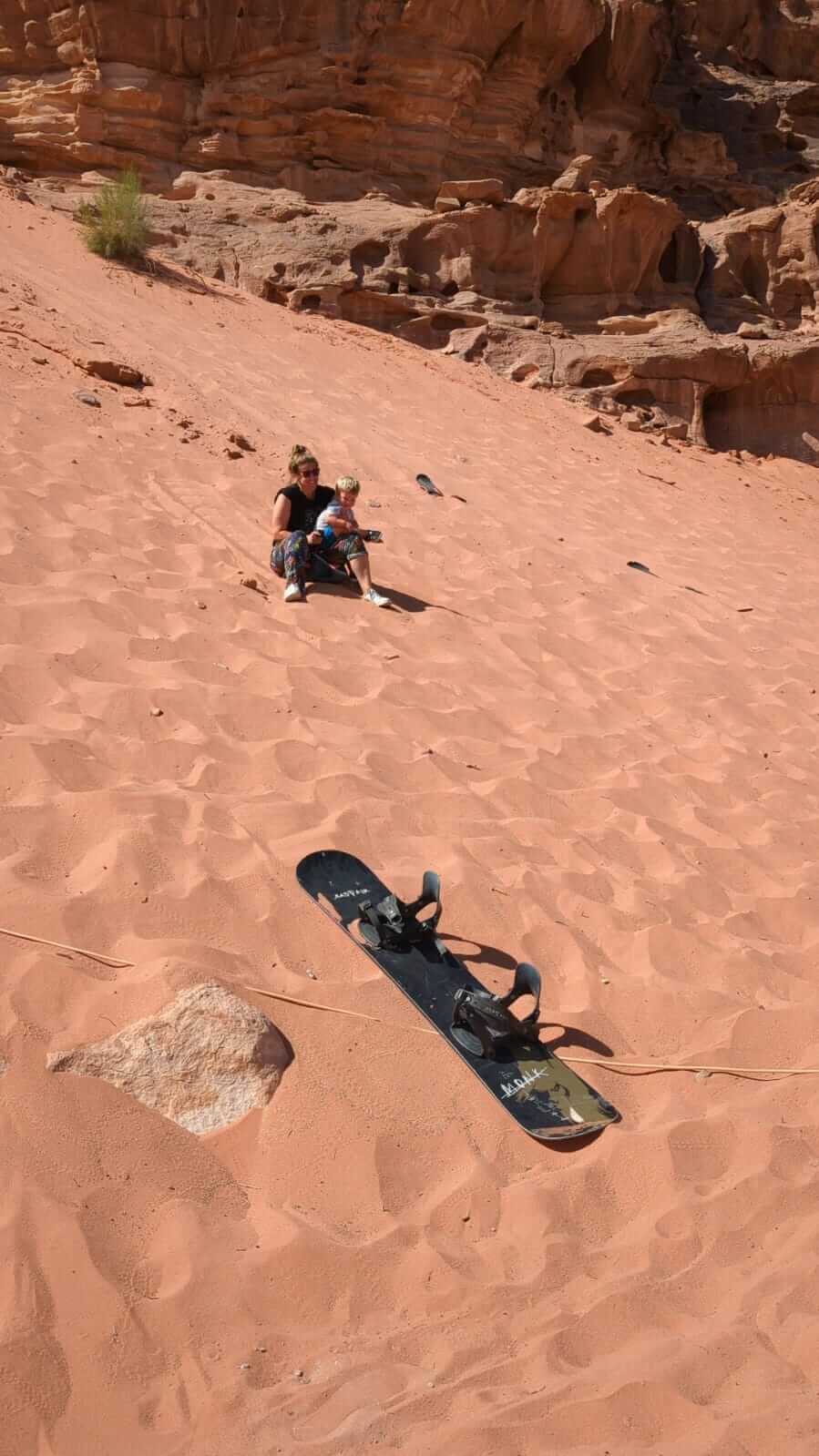 me attempting sandboarding