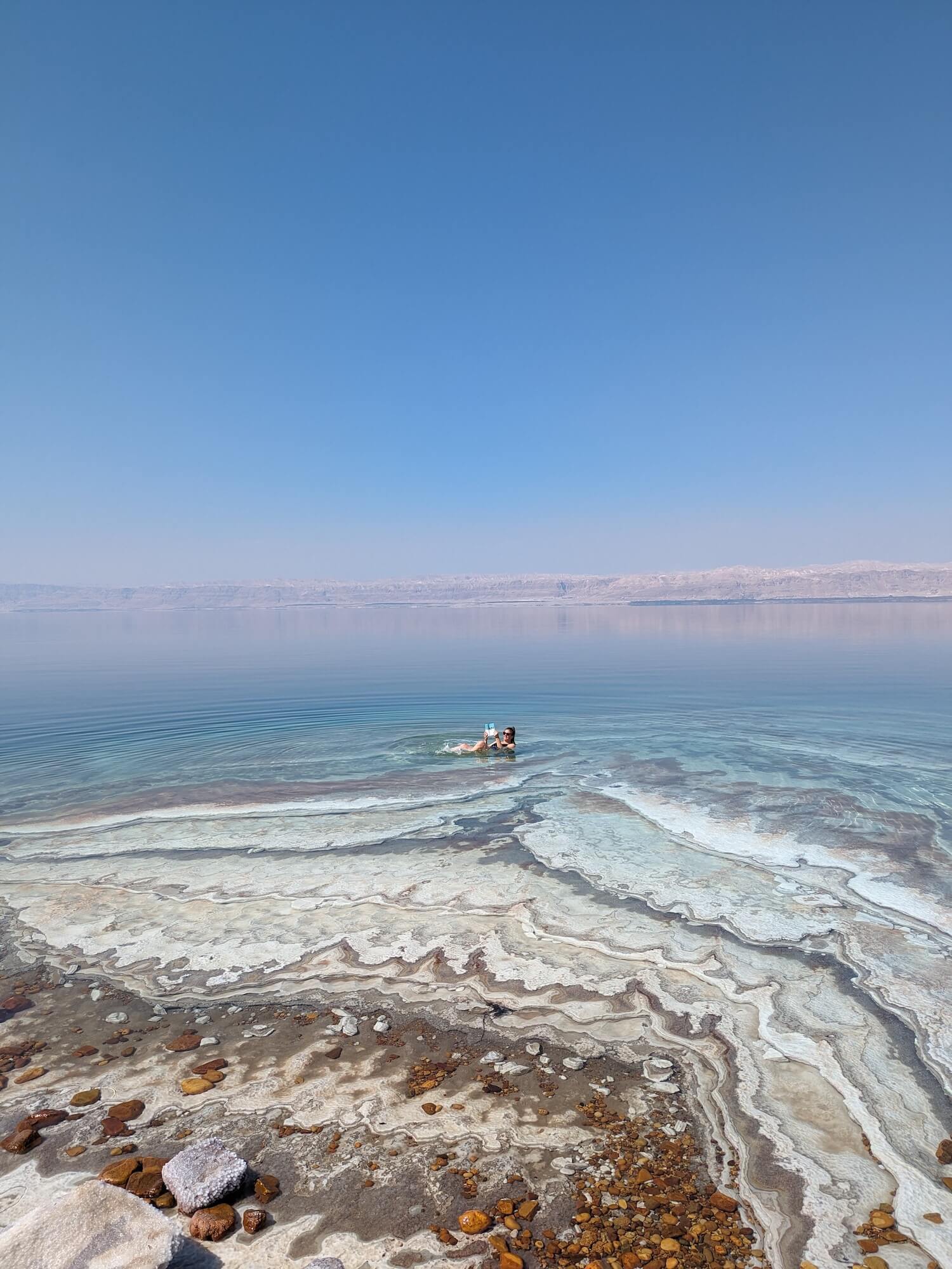 floating in the dead sea