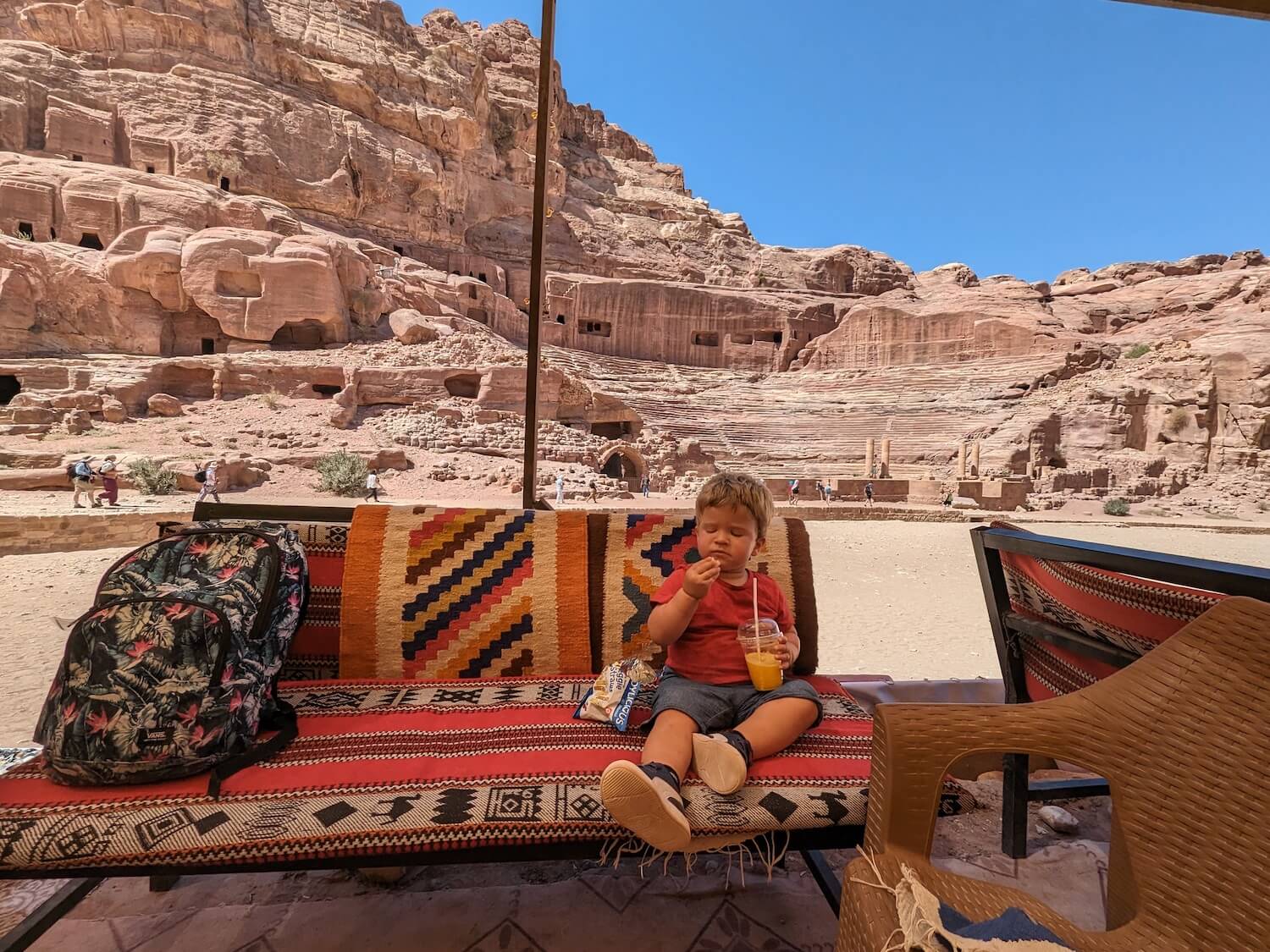 Near the theatre in Petra