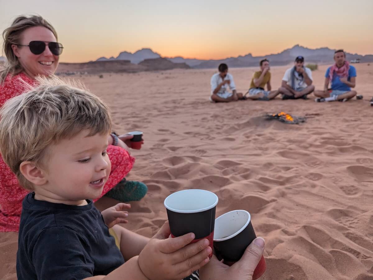 tea in the desert wadi rum