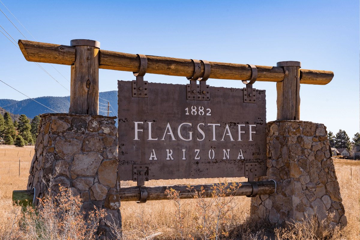 Flagstaff Arizona, is a college town surrounded by nature to see on a LA - Grand Canyon road trip