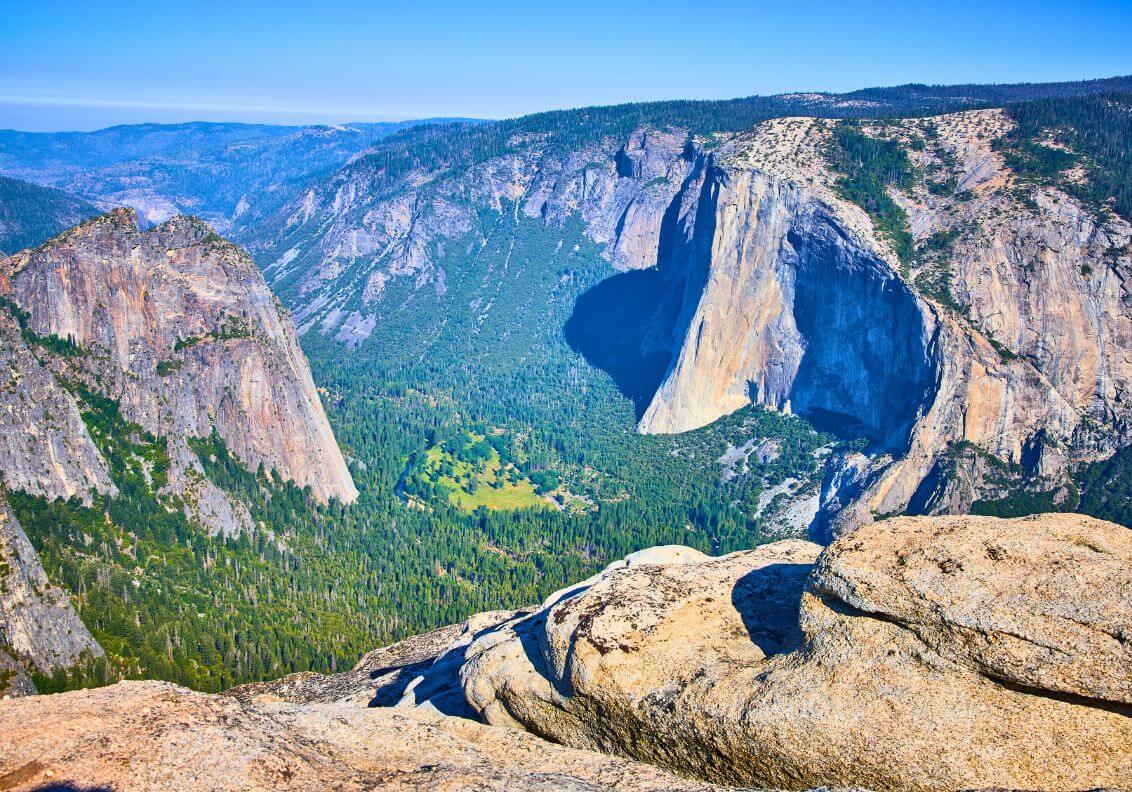 Stunning valley view with mountains