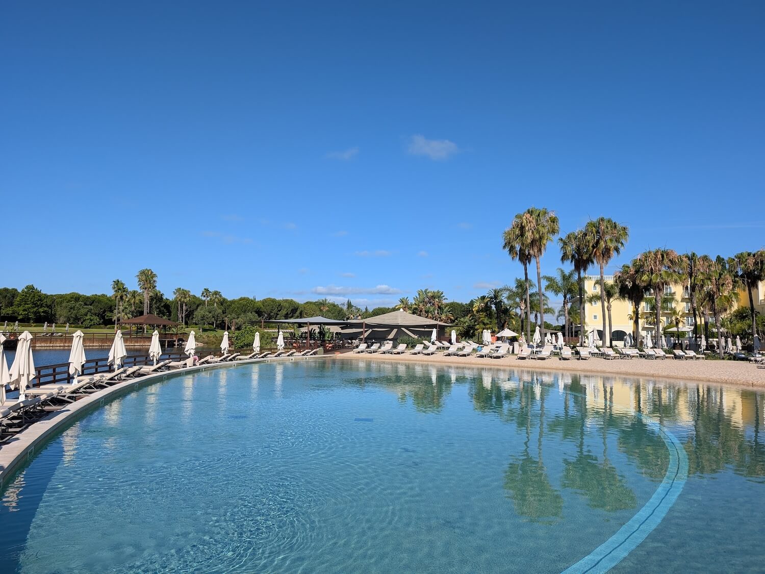 Pool at domes with sand