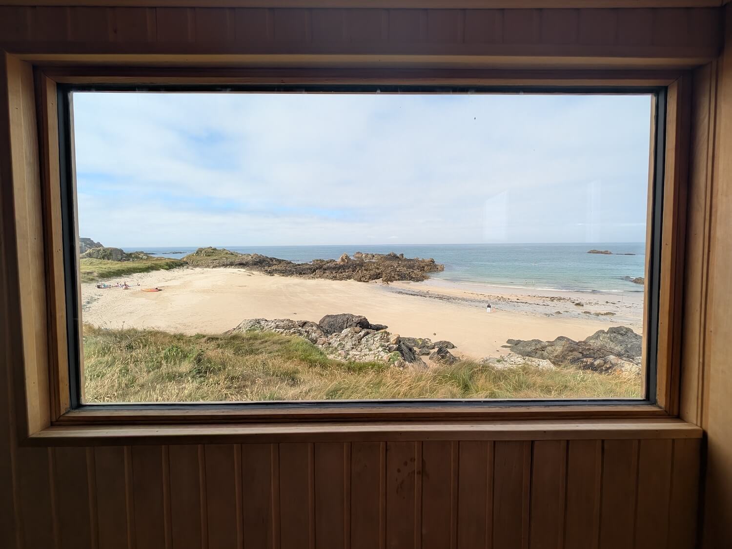 View out over Arch Beach in Alderney