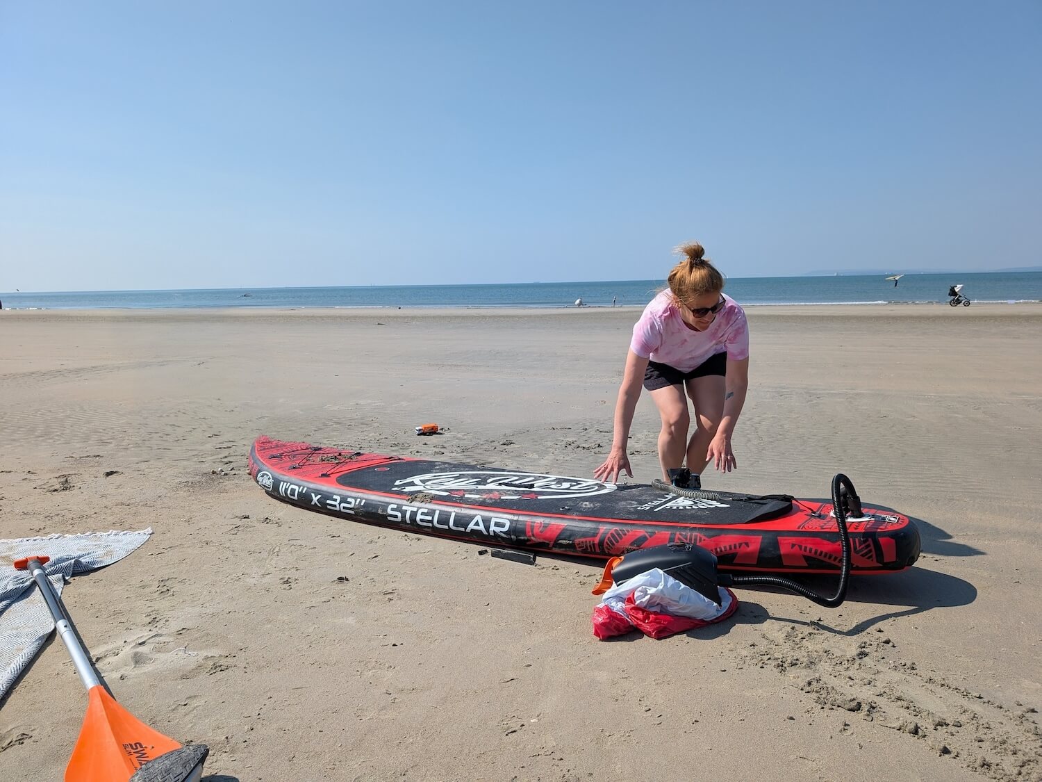 Me paddleboarding at west Wittering