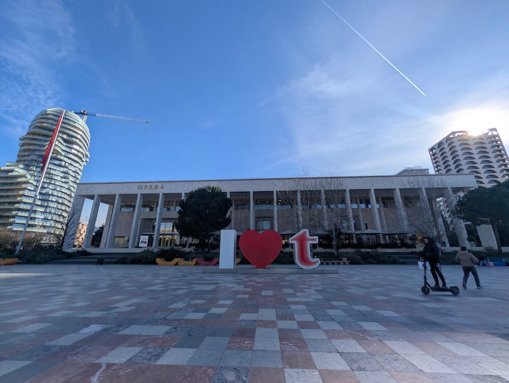 Skanderberg Square in Tirana
