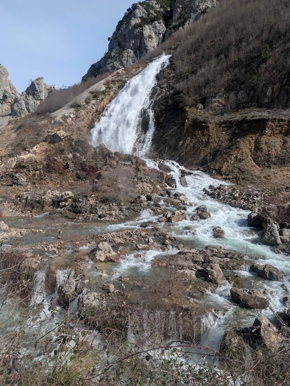 Lake Bovilla waterfall