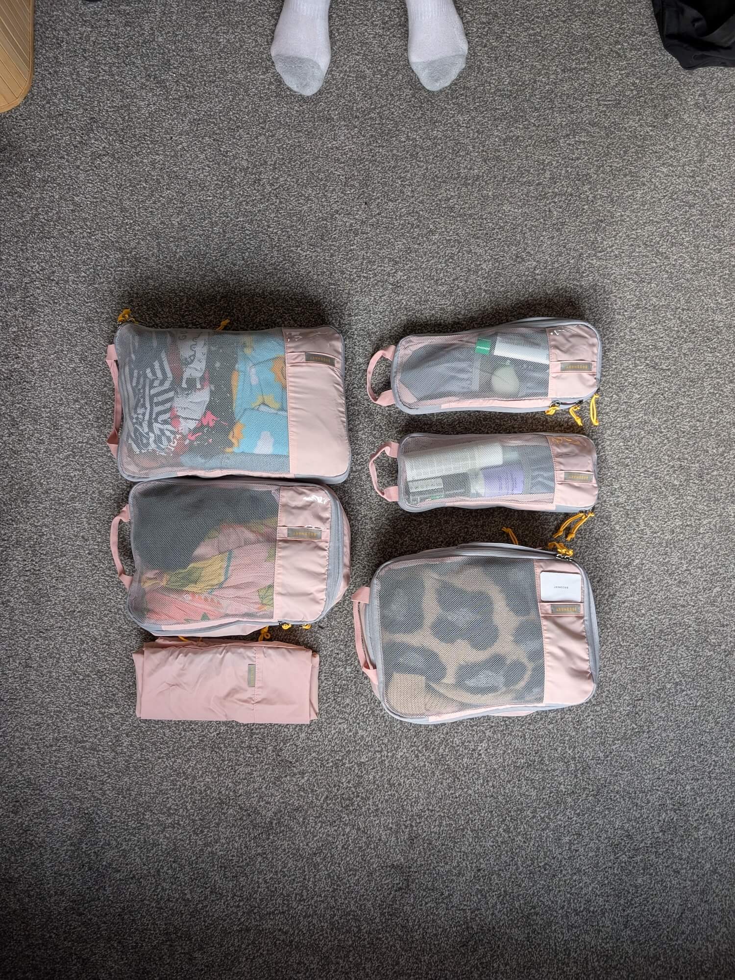 Packing cubes are great for organising