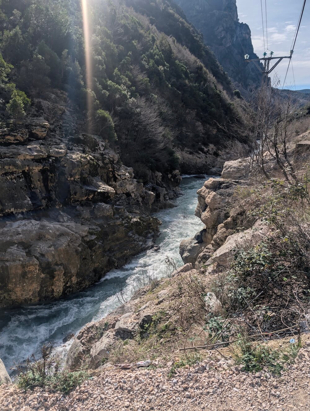 Waterfall at Lake Bovilla