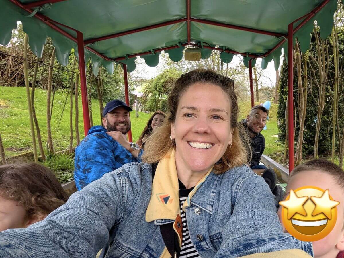 Me at Alton Towers on the Into the Night Garden ride