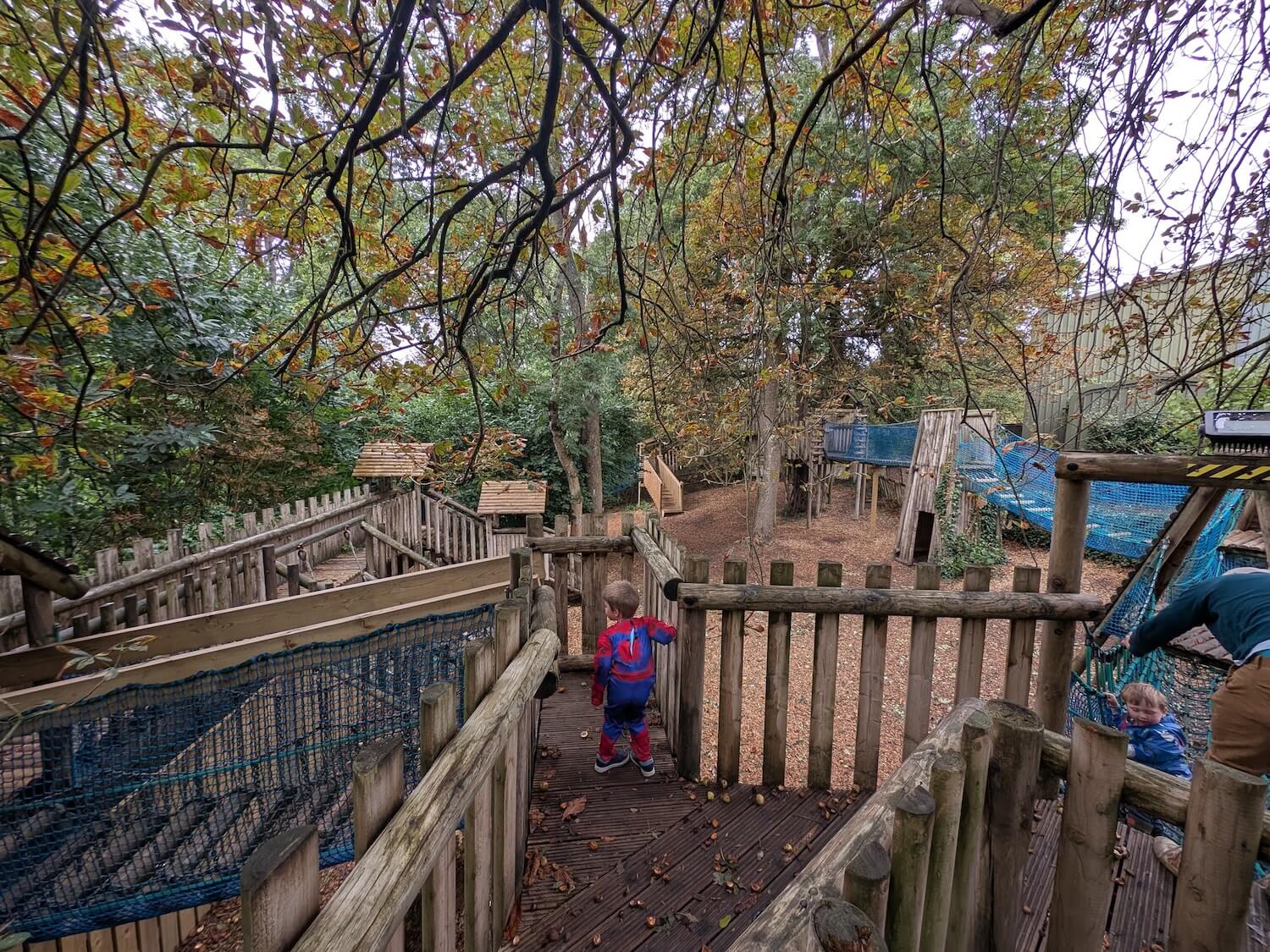 Reggie dressed as Spiderman at Robin Hill