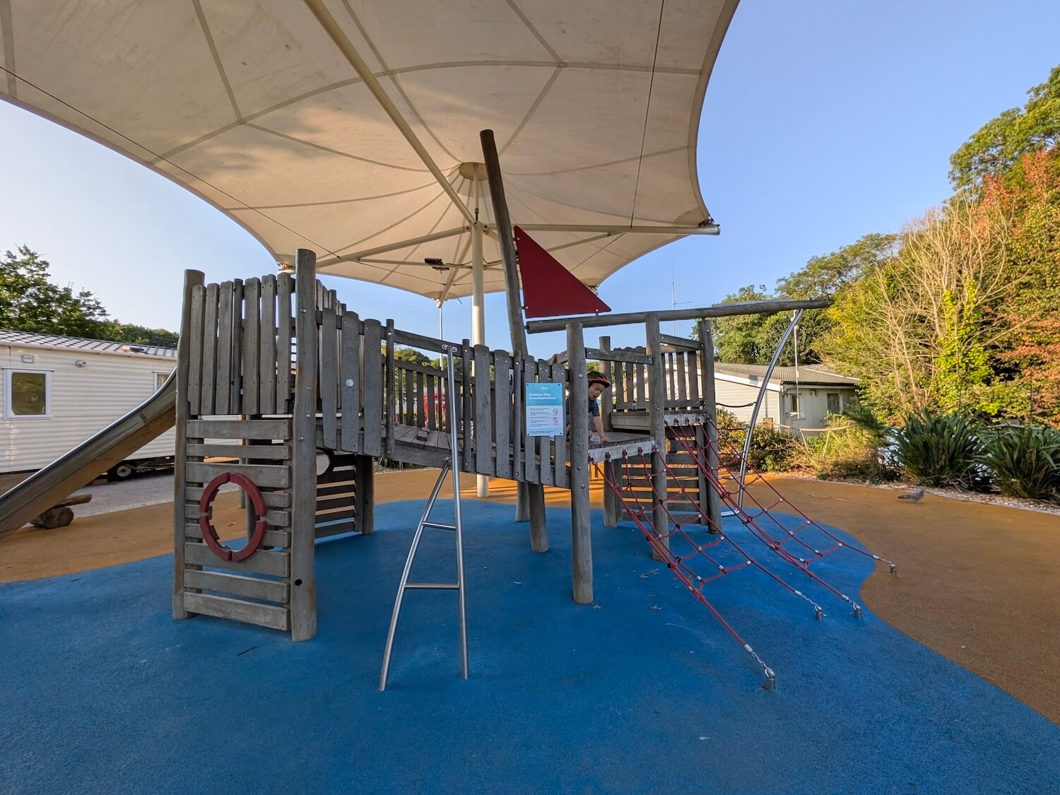 Pirate playground at Whitecliff Holiday Park